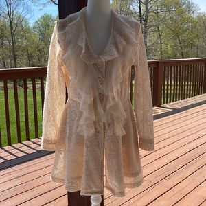 Cream Lace Cardigan